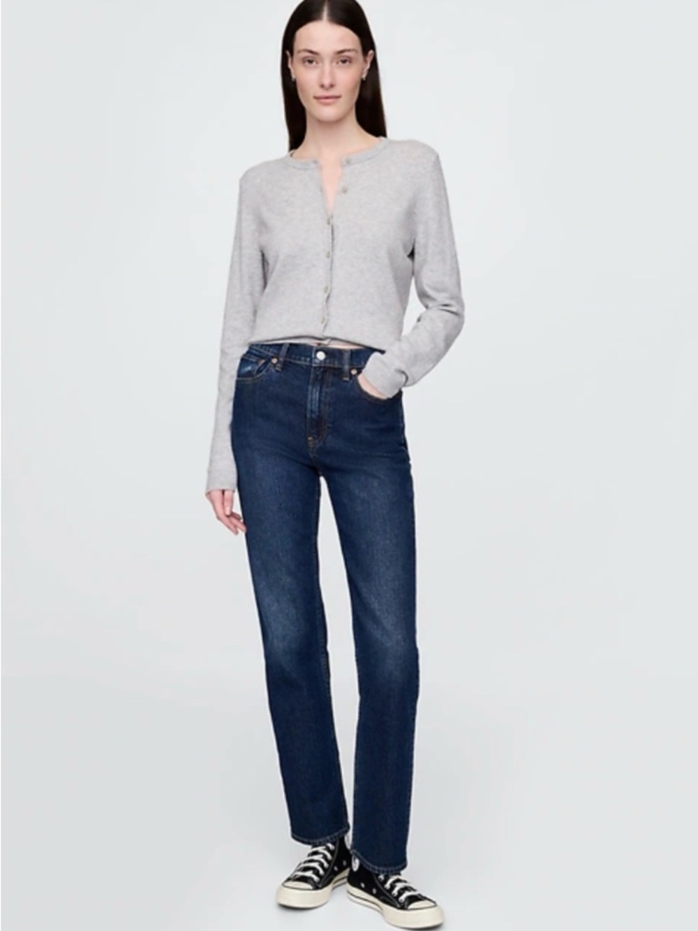 Gap High-Rise 90s Slim Straight Women's Jeans in Dark Blue